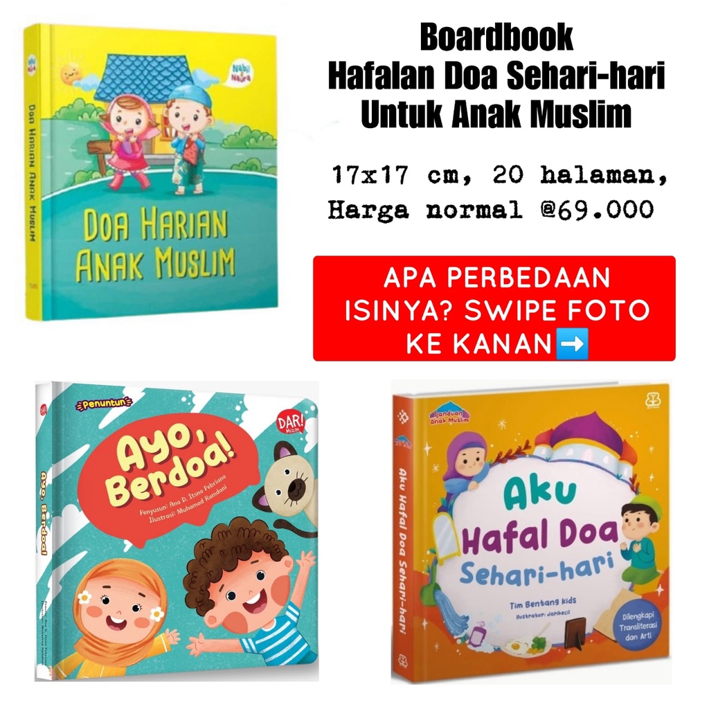 BOARDBOOK Kumpulan Doa Hafalan Doa : Aku Hafal Doa Sehari hari/Seri Nabil & Naura Doa Harian Anak Mu