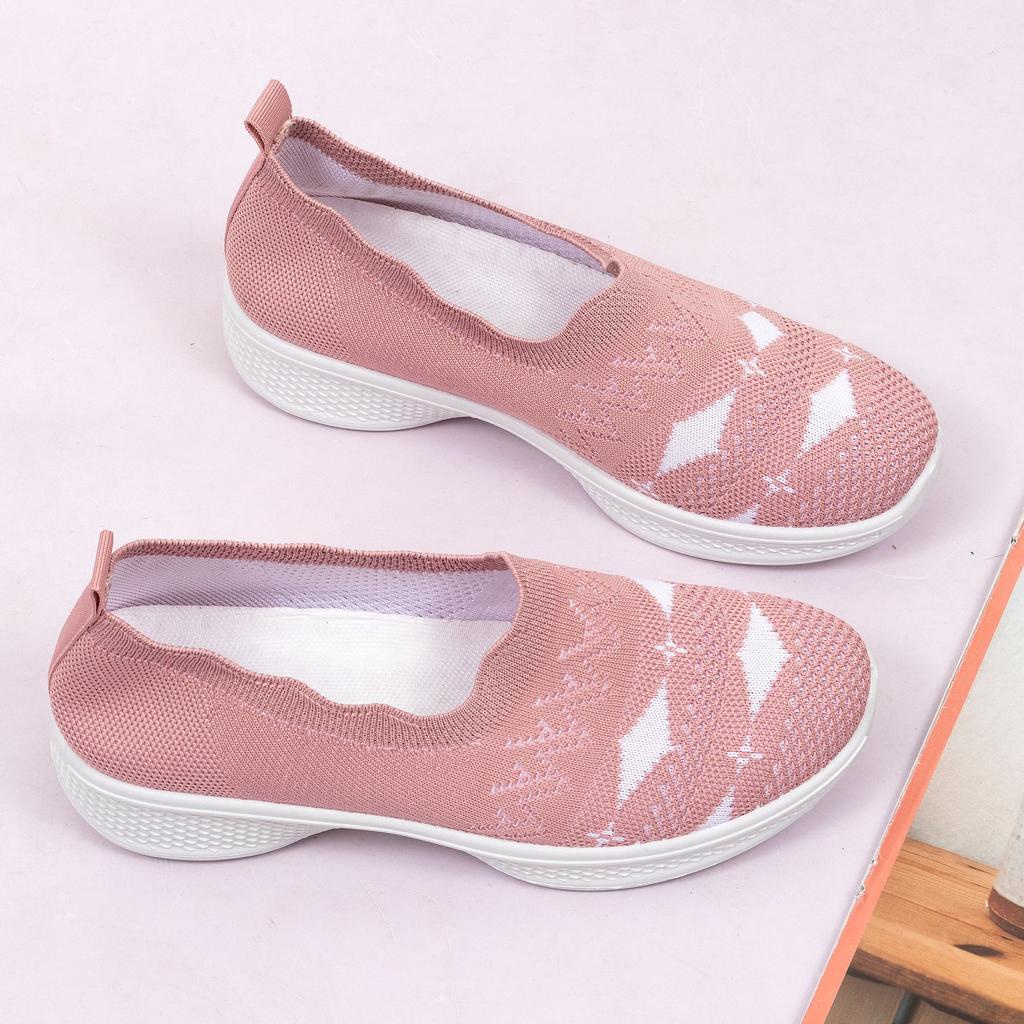 Permata Sepatu Slip On Flyknit QP-0713  Shoes Wanita Import  Fliknit Shoes