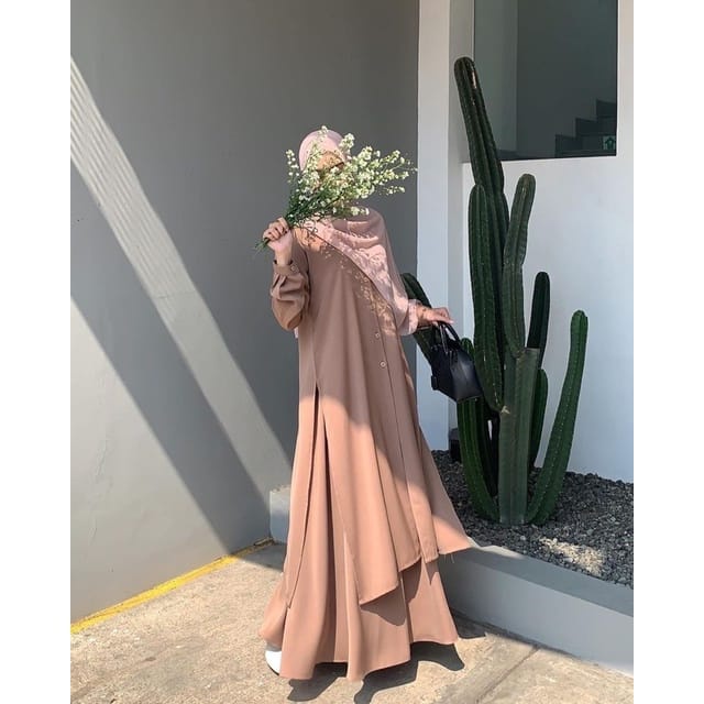 SALE  TERBARU 2023 Fashion Wanita One Set Nedalia Daily Tunik Set Syari WOLFIS Bahan Berkualitas Ter
