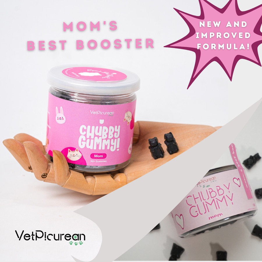 CHUBBY Gummy MOM - Vitamin Anjing Kucing (Super Booster untuk Hewan Hamil dan Kitten / Puppy)