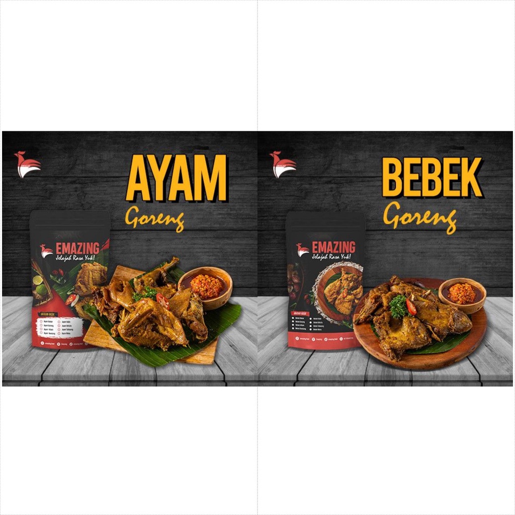 

FROZEN FOOD AYAM / BEBEK KAMPUNG 1 EKOR UNGKEP GORENG KHAS MADURA SIAP SAJI EMAZING