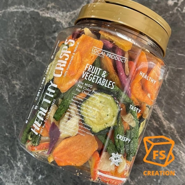 

Terlaris Keripik Healthy Crips Snack Cemilan Mix Sayur (Organik) Toples Besar