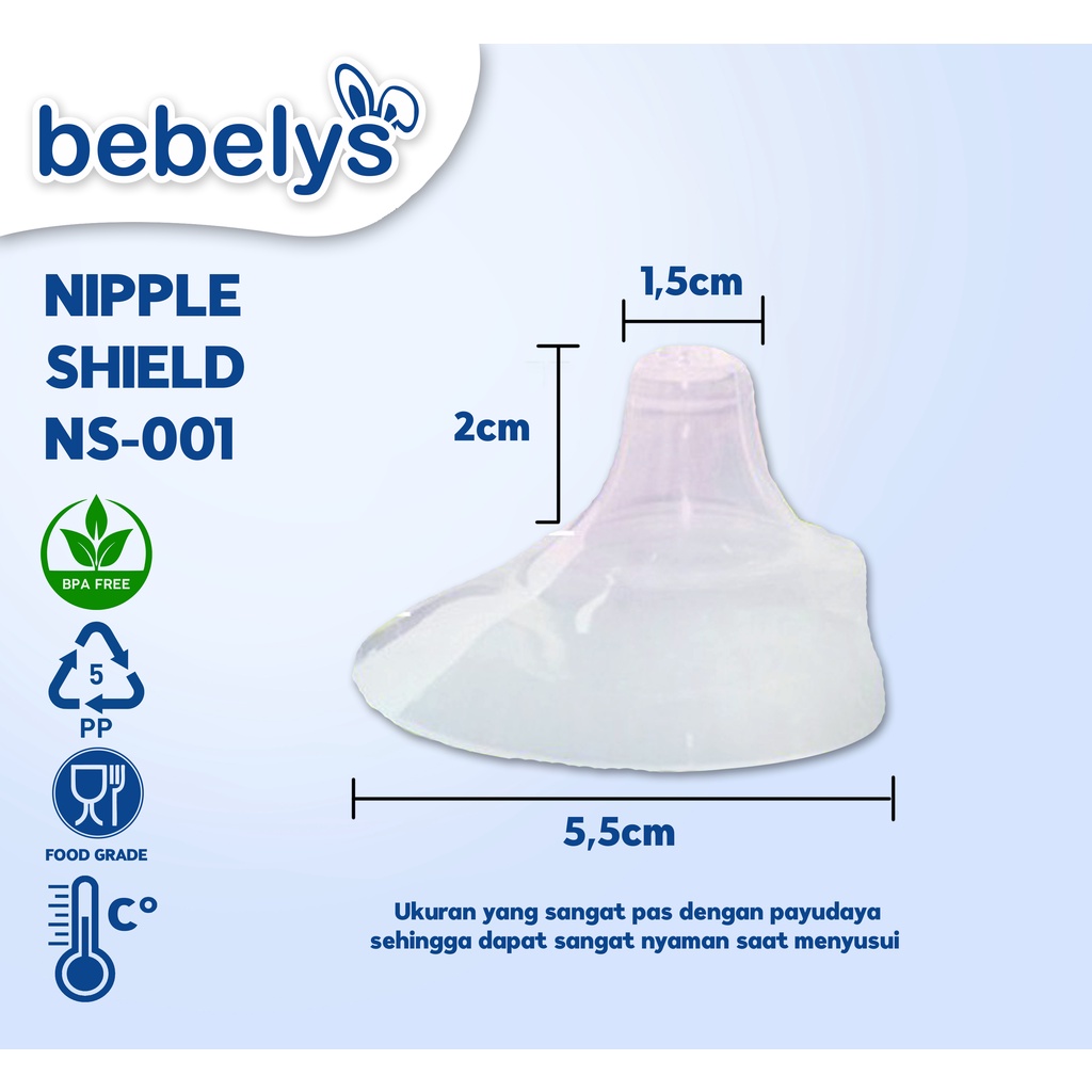 Bebelys Nipple Shield Pelindung Puting Menyusui Bagus Aman Higenis Oke