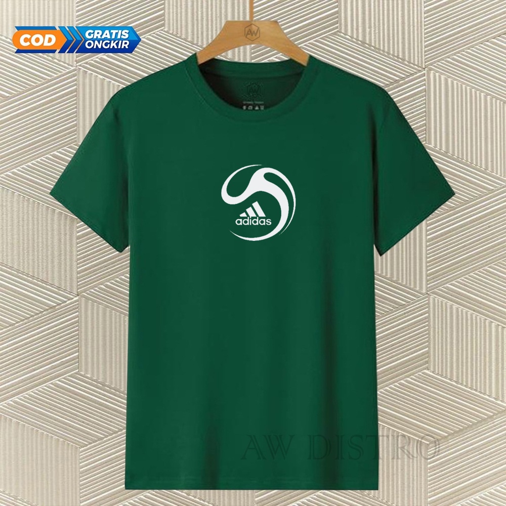 COD Baju Kaos Distro Ads Sport Text Putih Premium Quality Lengan Pendek