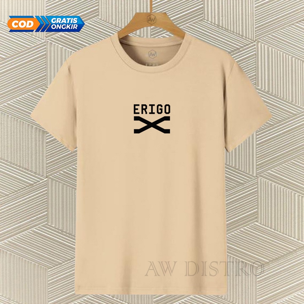 COD Baju Kaos Distro Eri X Text Hitam Premium Quality Lengan Pendek