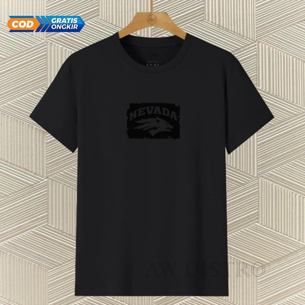 COD Baju Kaos Distro Nvd Text Hitam Premium Quality Lengan Pendek