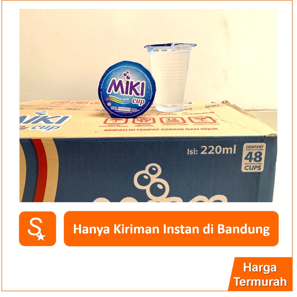 

Air Mineral MIKICUP Gelas 1 Dus / AQUA Gelas Air Minum Cup MIKI Bandung