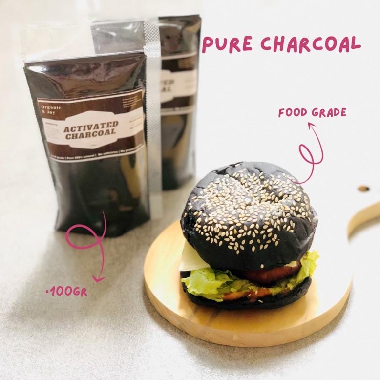 

⚡COD⚡ Organic&Joy • 100gr Activated Charcoal Powder/ Bubuk Arang Bambu Aktif /Carbon Aktif (Food Grade,bisa untuk minuman/Kue/Baking/Pengobatan alami, bubuk halus mesh larut air)