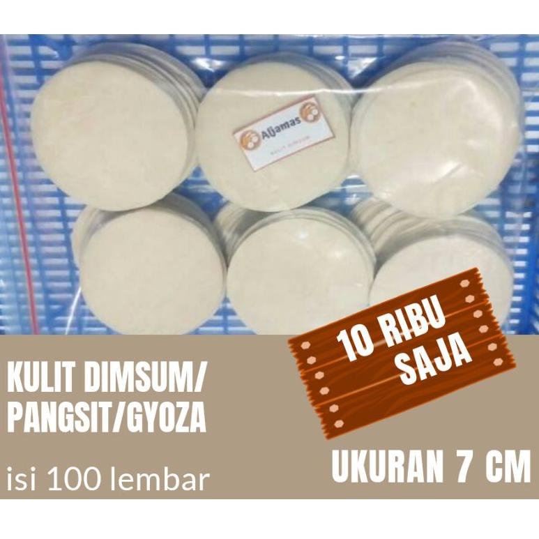 

>V44859) kulit dimsum/pangsit/gyoza isi 100 lembar ukuran 7 cm
