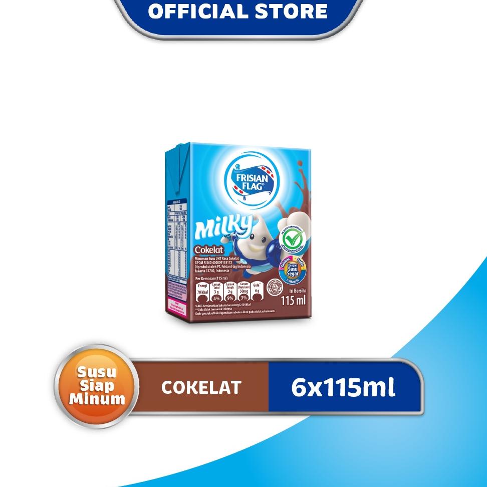 

⚡TOK SIAP 【COD Frisian Flag UHT Milky Cokelat 6 x 115 mL