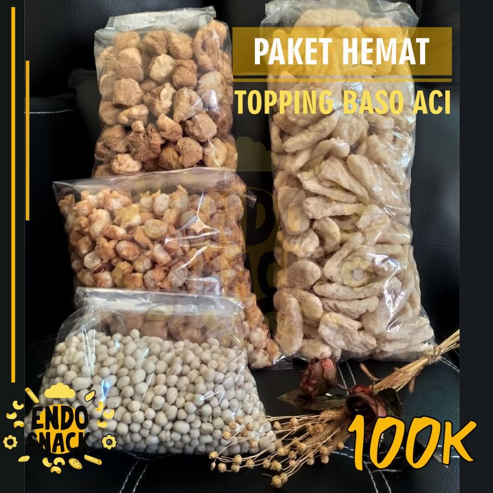 

⚡TOK SIAP 【COD Paket 100 Ribu Topping Baso Aci isi paket Cuanki Lidah, Siomay Mini, Cuanki Tahu dan Sukro Cikur