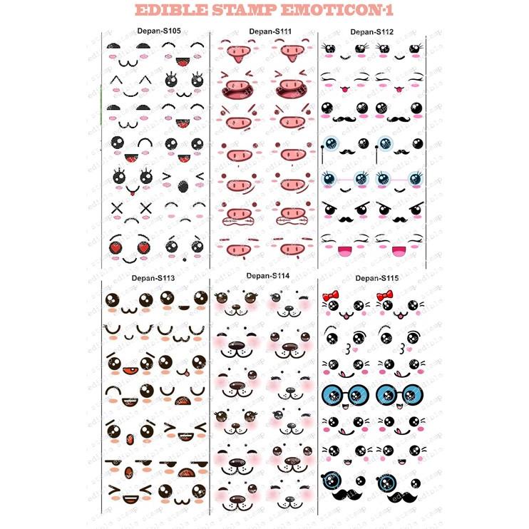

PALING AMPUH✌️>>> Edible Stamp Stiker Makanan Edible Stiker Edible Image Edible Print Sticker Makanan EMOTICON 1