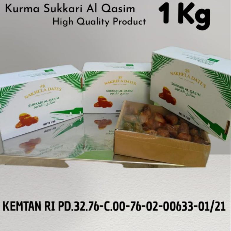 

Dijamin Ori>/ 1 Kg Kurma sukkari Al-Qasim Sukari NAKHELA DATES