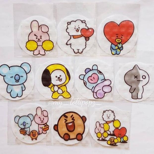 

Terbaru AMAN DIMAKAN, BT21 Edible / stiker nasi / stiker nasi bento / edible rice paper