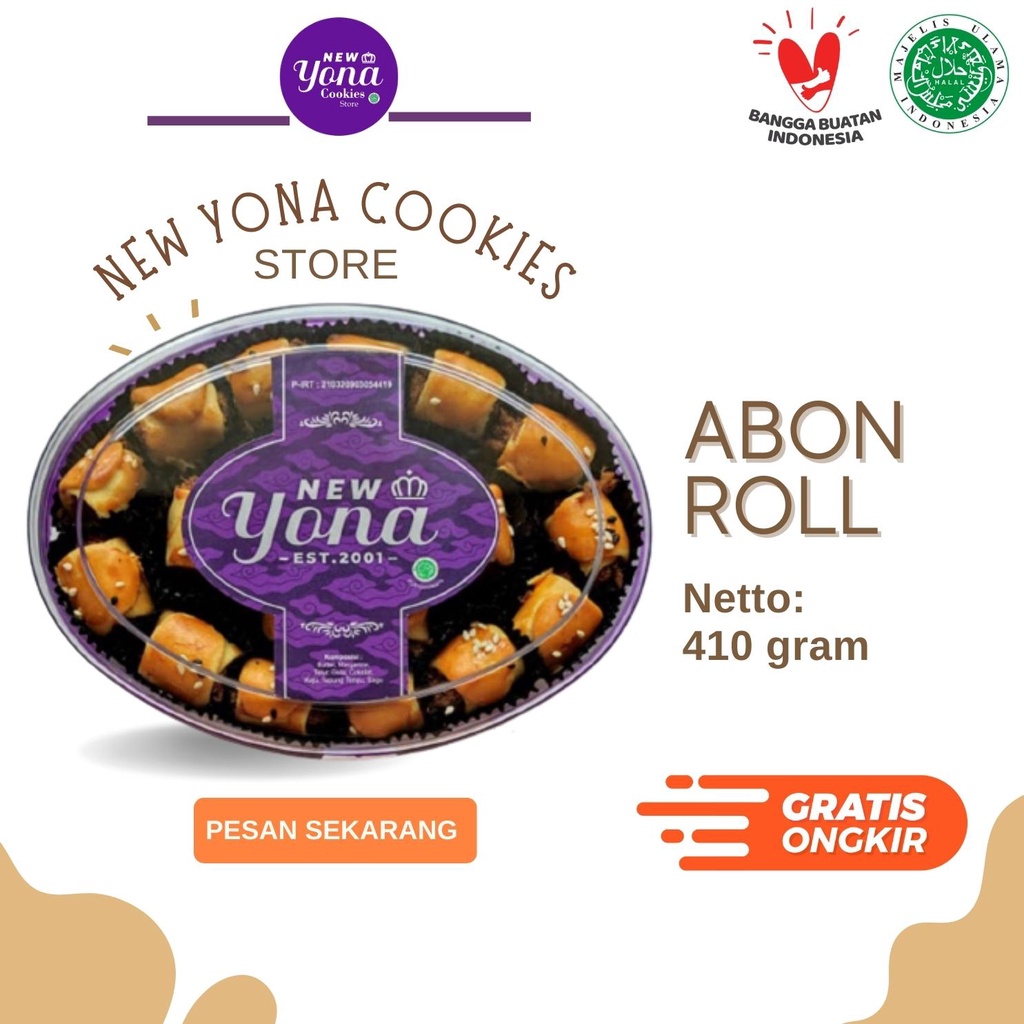 

Kue Kering Lebaran New Yona Cookies (ABON ROLL)