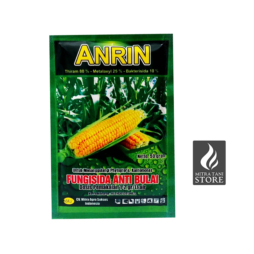 Anrin Fungisida Anti Bulai Bakterisida Jagung 50gr