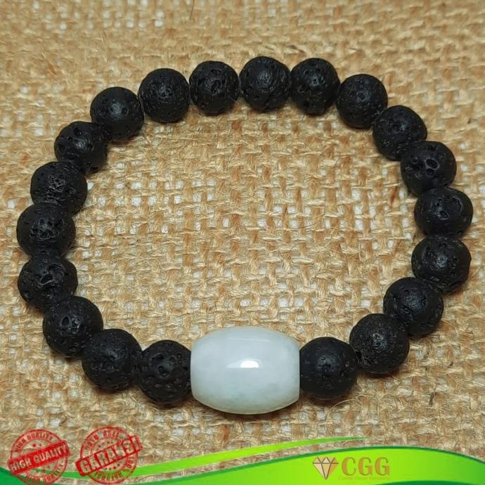 Gelang Pria Wanita Batu Giok Burma Garansi Natural