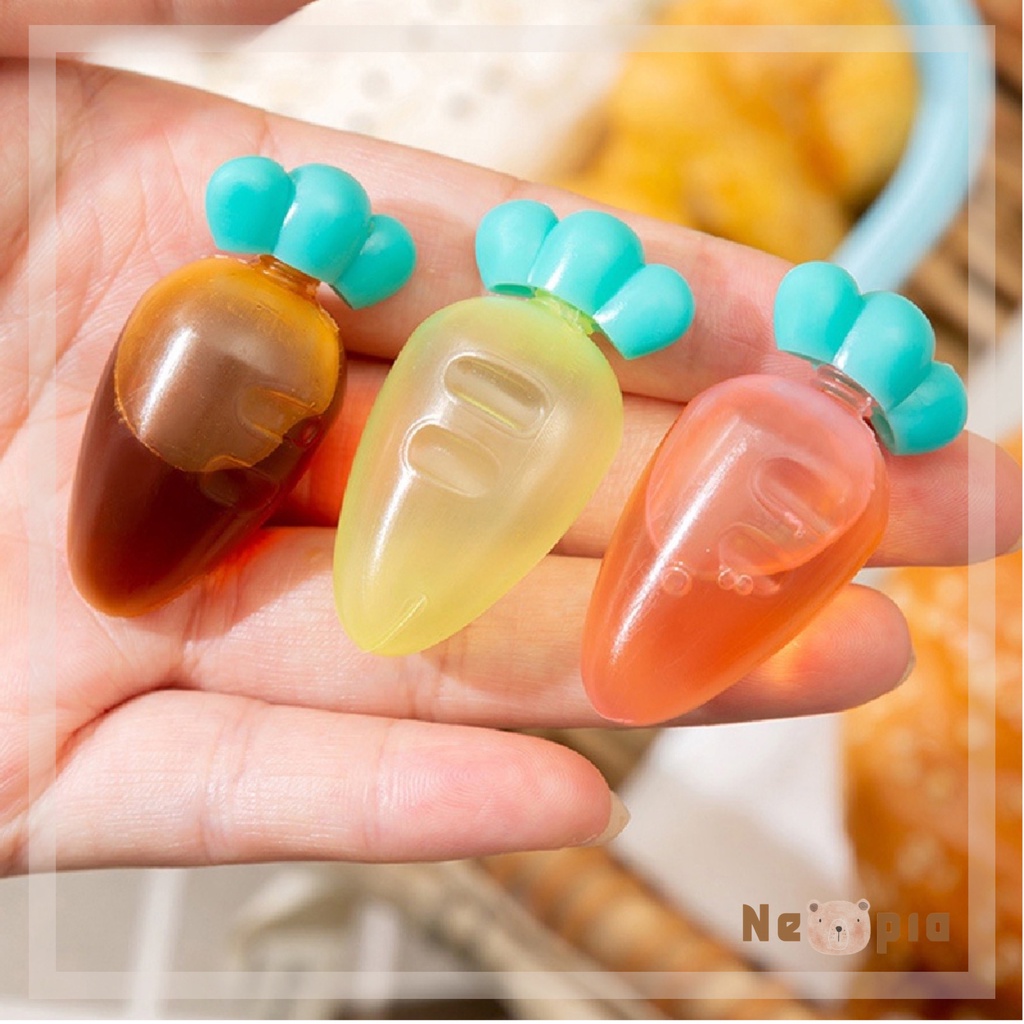 Neopia - Tempat Saus Mini/ Tempat Kecap Mini/ Tempat Saus Bento Bentuk Wortel (3pcs)
