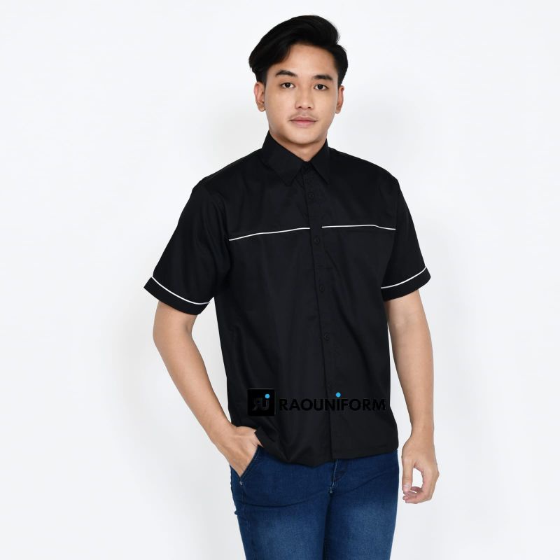 Baju Kerja Pria Lengan Pendek/Seragam Kerja Lapangan/Baju Pria Lengan Pendek/Seragam Custom Bordir/Baju Kerja Lapangan Pendek