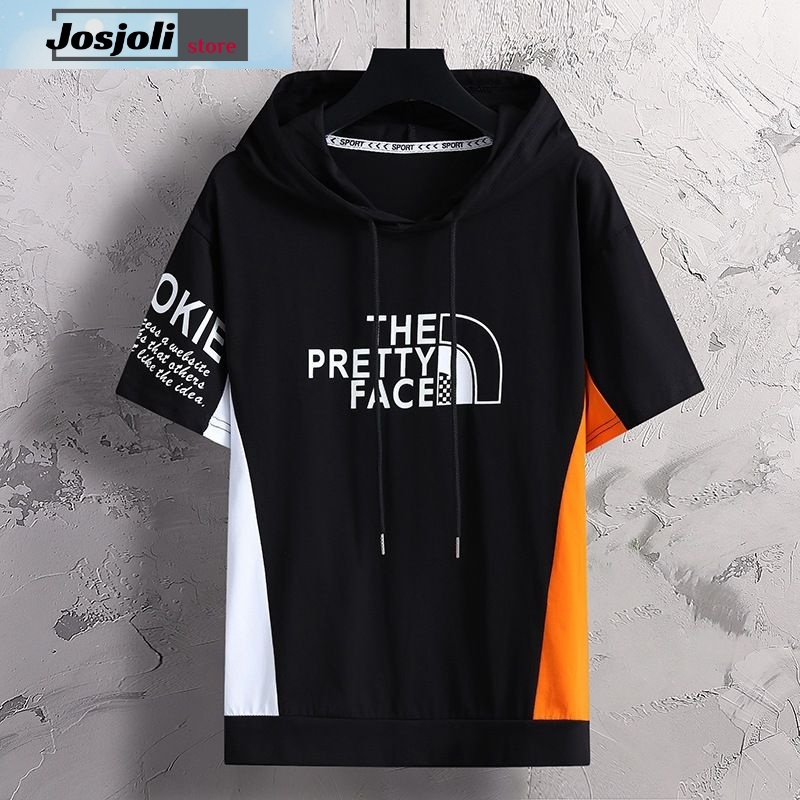 JOSJOLI_STORE/Hoodie The Face/Atasan Pria Dewasa Lengan Pendek/Fit To XL