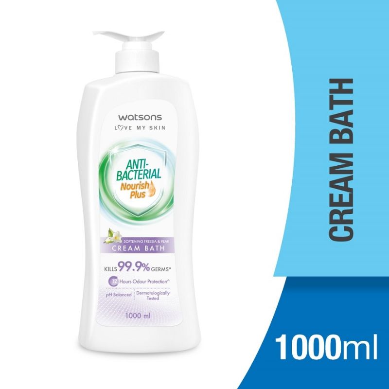 Watsons Hydrate Anti Bacterial Cream Bath Shower Gel 1000ml