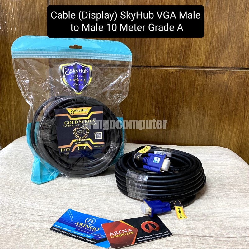 Cable (Display) SkyHub VGA Male to Male 10 Meter Grade A