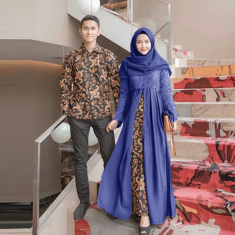 Maura Couple - Sania Ruffle Batik Couple ori Ndoro jowi DNT Garansi Termurah Shopee - Couple SARWENDAH