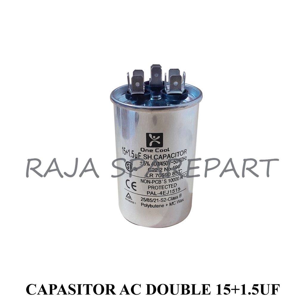 Capasitor Running AC Double 15+1,5UF