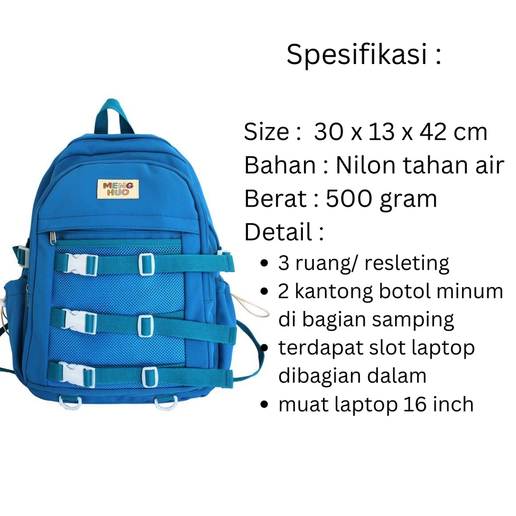 YOUBAGSHOP Tas Ransel sekolah korea 3 klip jaring 2022-119