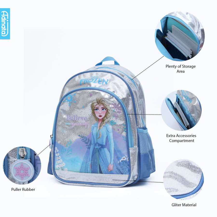 Tas Anak Frozen Snow Backpack L - Adinata / Tas Sekolah Anak / Tas Ransel /8133