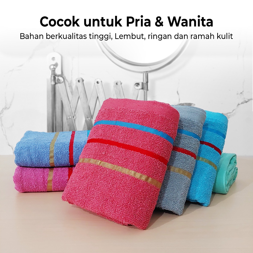 Handuk Mandi Dewasa / Handuk Mandi Dewasa Tebal Handuk Hotel Polos Abu Cotton 100% Uk 140X70cm  H12
