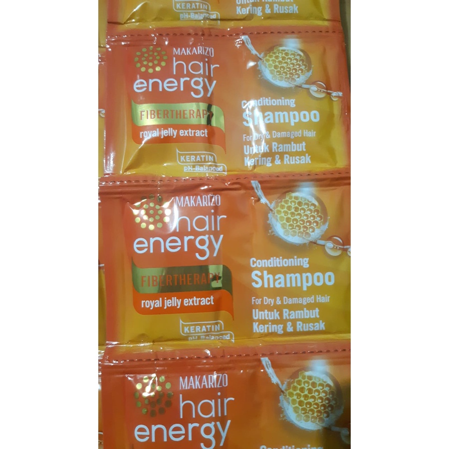 MAKARIZO 12'S/ MAKARIZO 1 RENCENG ISI 12 SACHET/ MAKARIZO HAIR ENERGY FIBERTHERAPY CONDITIONING SHAM