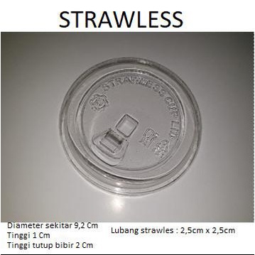 Tutup Gelas Plastik Tanpa Sedotan / Strawless Lid / Cheese Lid 1 Dus