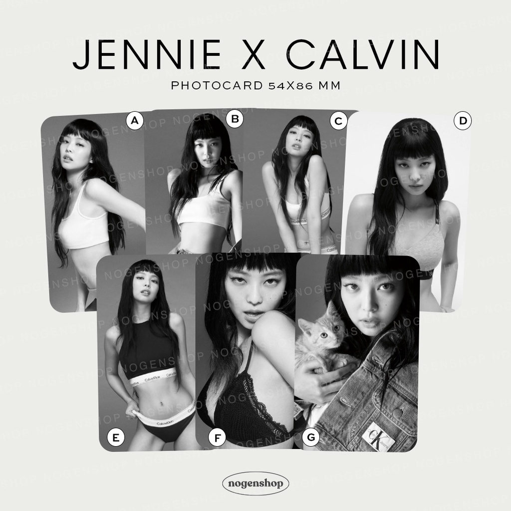 PHOTOCARD PC BLACKPINK BP JENNIE X CALVIN KLEIN/CK 4 [FANMADE]