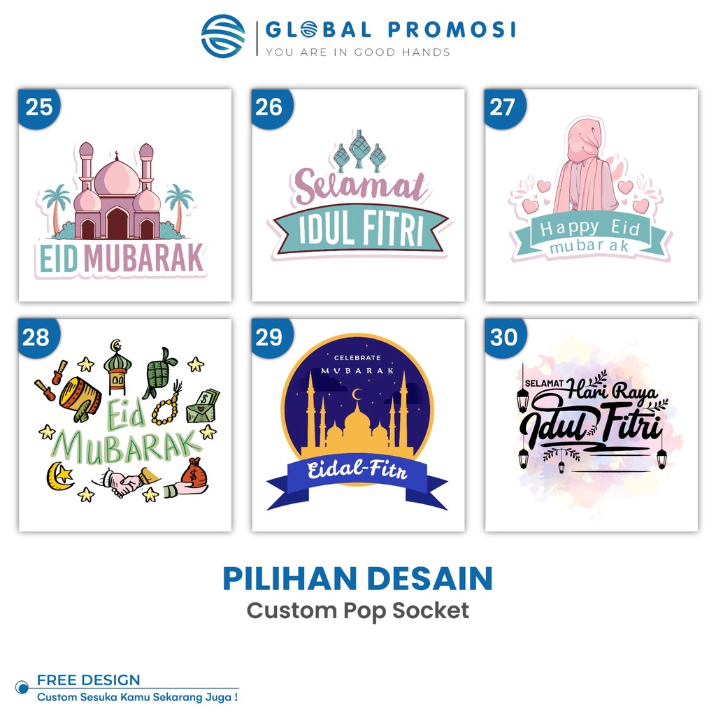 Custom Nama Design Paket D Hampers Lebaran Tumbler Cetak Uv Print  Mug Import  Pop Socket Souvenir/Idul Fitri