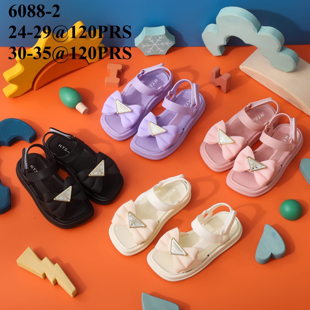 Sandal Kokop Anak Perempuan Import Tali Velcro Ribbon Triangle New Winola Collection WNL 6088-2