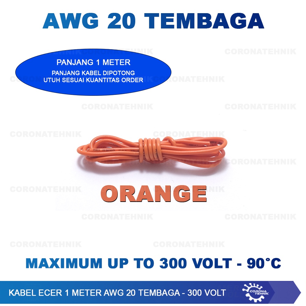 Serabut Putih @ 1 Meter Kabel Ecer AWG 20