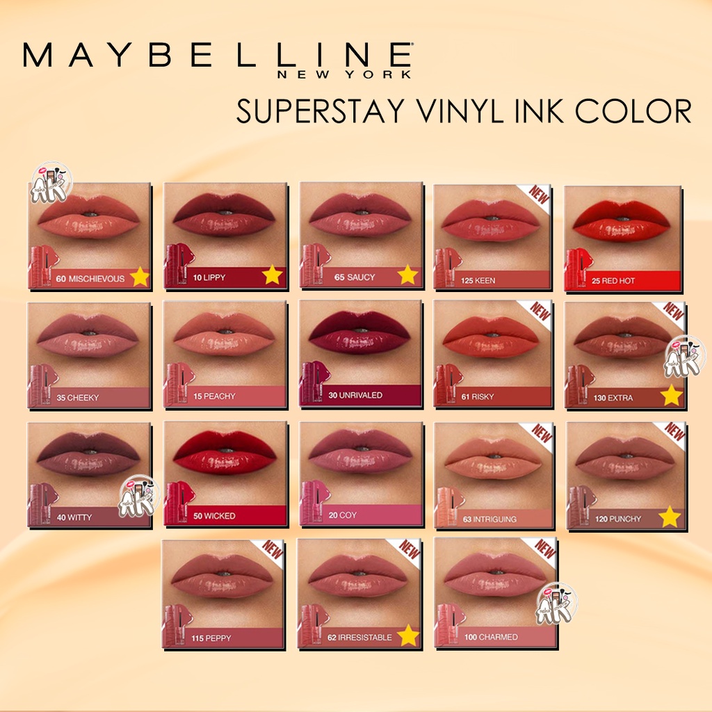 MAYBELLINE SUPERSTAY VINYL INK 4.2ML / LIQUID LIPSTICK /  LIP CREAM