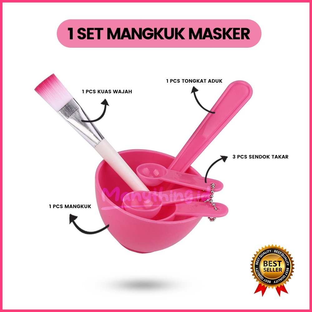 Mangkuk Masker set 4 in 1 Tempat Masker mangkok Masker Set / Set Kuas Mangkok Masker