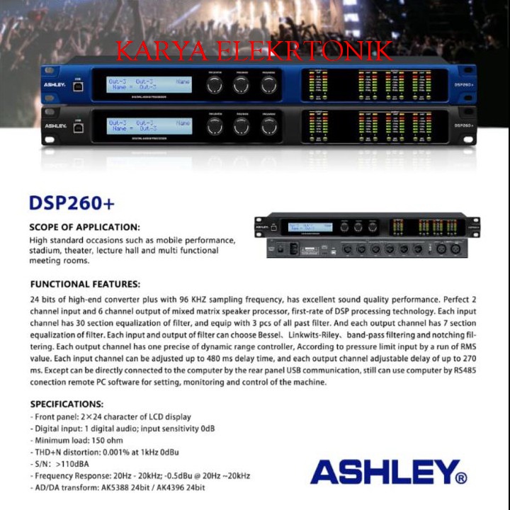 SPEAKER MANAGEMENT ASHLEY DSP260+ ORIGINAL SPEAKER MANAGEMENT ASHLEY DSP 260+