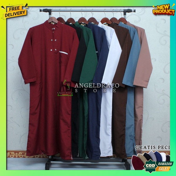 Kokoh Panjang Dewasa Terbaru 2023 Juba` Cowok Idul Fitri Jubah Gsmis Lebaran 2023 Gamis Pria Muslimi
