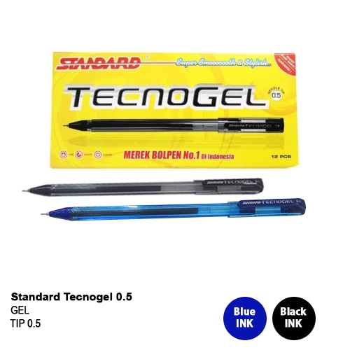 Standard Pen - Tecnogel 0.5 ( Pulpen, Pena, Ballpoint ) / Per Lusin