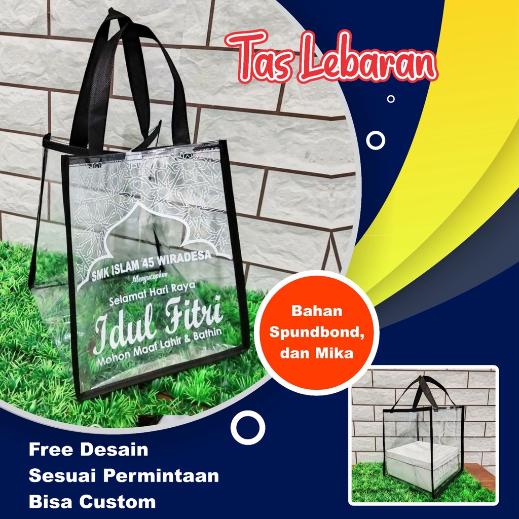 

TAS LEBARAN / MIKA TEBAL SABLON / TAS MUAT KOTAK NASI