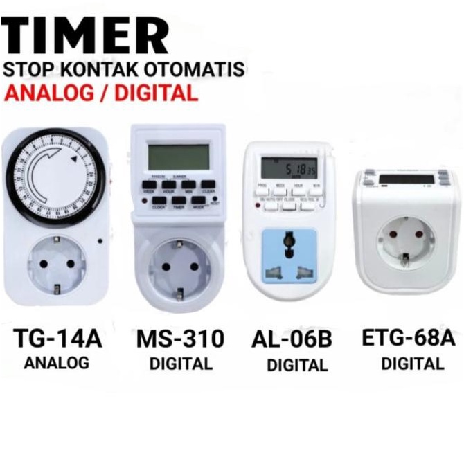 Timer Digital Listrik Otomatis Manual Analog Digital 24 Jam