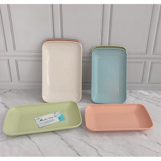 PIRING SAJIAN PLASTIK KOTAK PANJANG