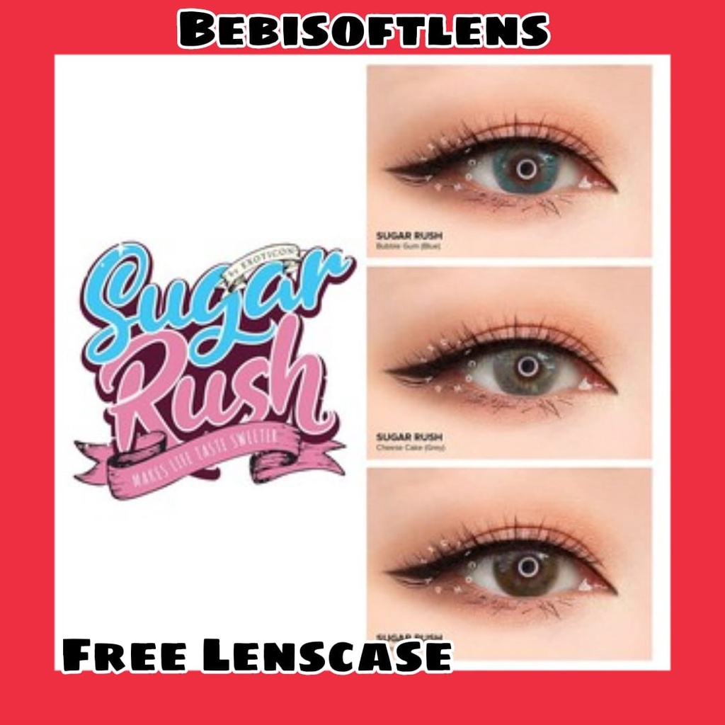 Softlense SUGAR RUSH DIA 14.20mm X2 MINUS (-3.25 s/d -6.00) BY EXOTICON softlen / softlense BB Lensa Kontak