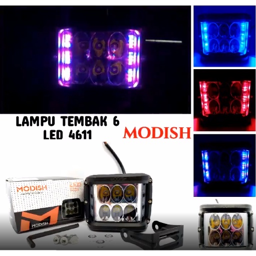 [READY] BISA COD LAMPU SOROT/LAMPU TEMBAK LED model 4611+KUMIS YAMAHA RX KING - Lampu sorot tembak l