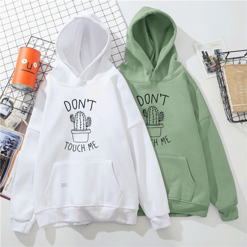 Parisdivarious Sweater Hoodie Jemper Cactus Bahan Fleece Size S - XXL (Pria &amp; Wanita)