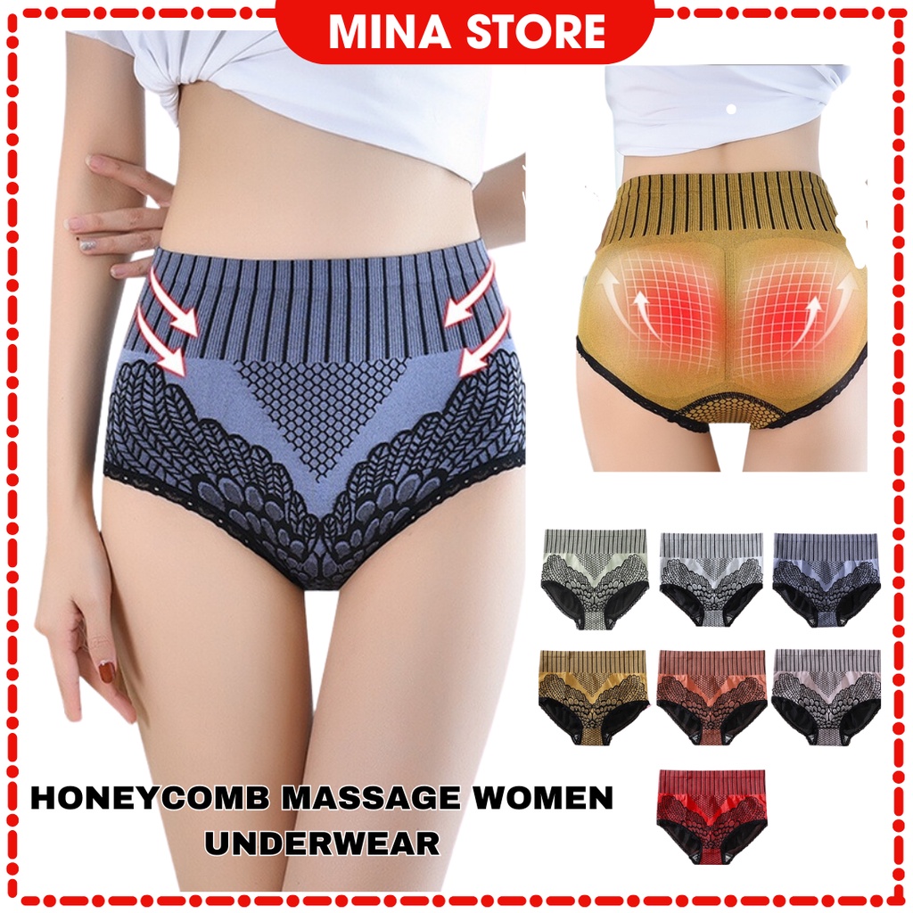 Panties Celana Pijat Terapi Sirkulasi Termal HONEYCOMB MASSAGE WOMEN UNDERWEAR Celana Dalam Wanita M