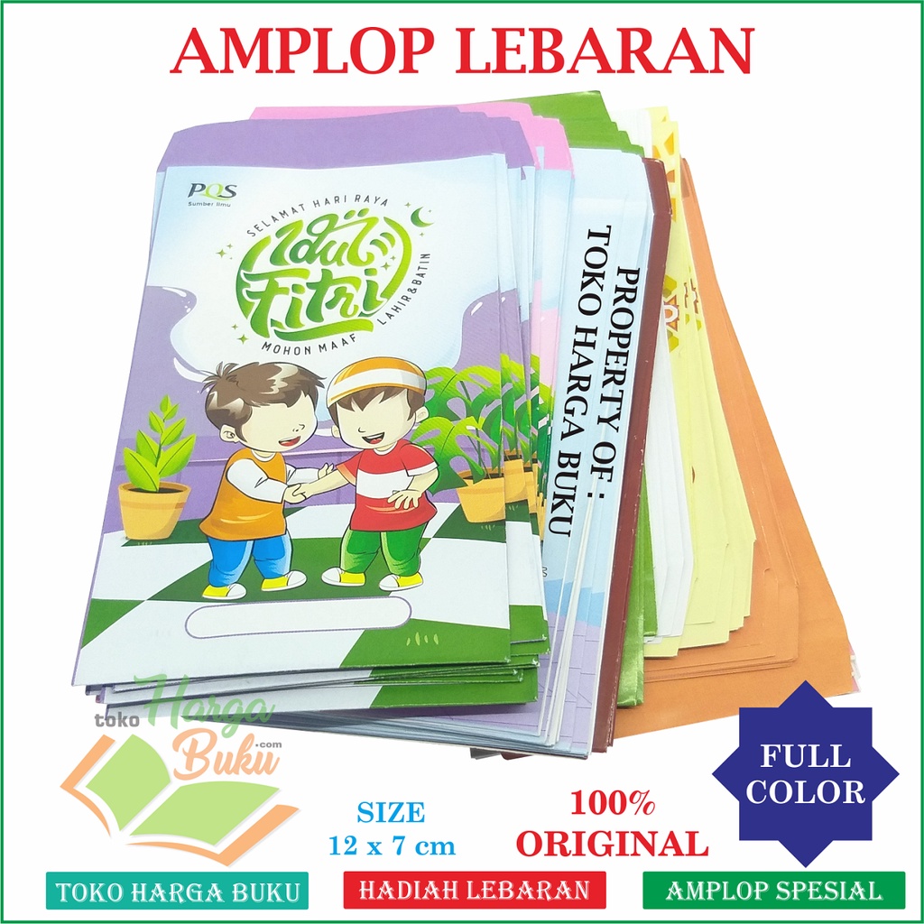 Amplop Lebaran Per PCS Warna Random Pustaka Quran Sunnah PQS